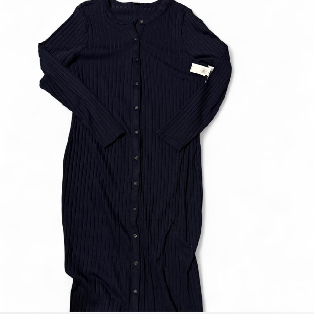 Navy Old navy knit Ribbed Button-Down Dress